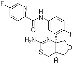 N-(3-((4aS,7aS)-2-氨基-4a,5,7,7a-四氢-4H-呋喃并[3,4-d][1,3]噻嗪-7a-基)-4-氟苯基)-5-氟吡啶甲酰胺结构式_1262036-50-9结构式