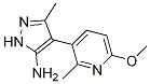 4-(6-甲氧基-2-甲基吡啶-3-基)-3-甲基-1H-吡唑-5-胺结构式_1266353-34-7结构式