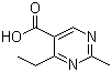 4-Ethyl-2-methyl-pyrimidine-5-carboxylic acid Structure,127958-06-9Structure