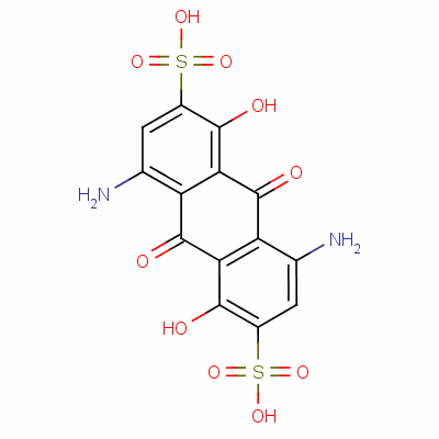 2,6-Anthracenedisulfonic acid, 4,8-diamino-9,10-dihydro-1,5-dihydroxy-9,10-dioxo- Structure,128-86-9Structure
