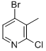 Pyridine, 4-bromo-2-chloro-3-methyl- Structure,128071-86-3Structure