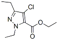 4-Chloro-1,3-diethyl-1H-pyrazole-5-carboxylic acid ethyl ester Structure,128537-52-0Structure