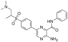 3-氨基-6-[4-[[2-(二甲基氨基)-1-甲基乙基]磺酰基]苯基]-N-苯基-2-吡嗪羧酰胺结构式_1286238-55-8结构式