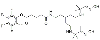 5-[[5-[[2-(羟基亚氨基)-1,1-二甲基丙基]氨基]-3-[2-[[2-(羟基亚氨基)-1,1-二甲基丙基]氨基]乙基]戊基]氨基]-5-氧代-戊酸 2,3,4,5,6-五氟苯酯结构式_1287264-54-3结构式