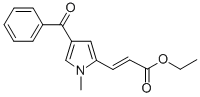 3-(4-苯甲酰基-1-甲基-1H-吡咯-2-基)-丙烯酸乙酯结构式_128843-39-0结构式