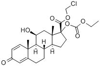 17A-羟基-11B-羟基-3-氧代雄甾-1,4-二烯-17-甲酸氯甲酯结构式_129260-79-3结构式