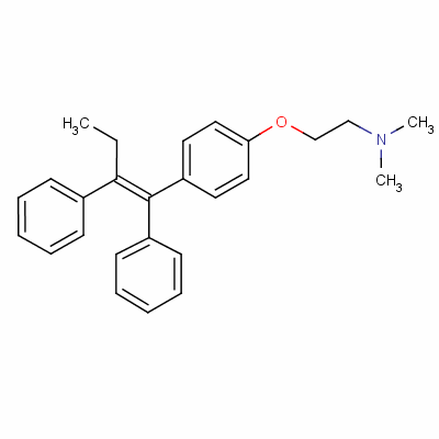 2-[4-[(E)-1,2-diphenylbut-1-enyl]phenoxy]-n,n-dimethyl-ethanamine Structure,13002-65-8Structure