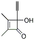 (9ci)-4-乙炔-4-羟基-2,3-二甲基-2-环丁烯-1-酮结构式_130352-45-3结构式