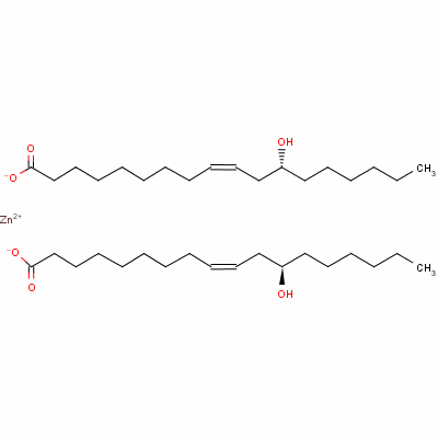(9Z,12R)-12-羟基-9-十八碳烯酸锌盐(2:1)结构式_13040-19-2结构式