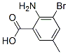 2-氨基-3-溴-5-甲基苯甲酸结构式_13091-43-5结构式