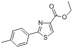 2-对甲苯噻唑-4-羧酸乙酯结构式_132089-32-8结构式