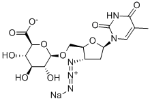3-叠氮基-3-脱氧胸腺嘧啶脱氧核苷结构式_133525-01-6结构式