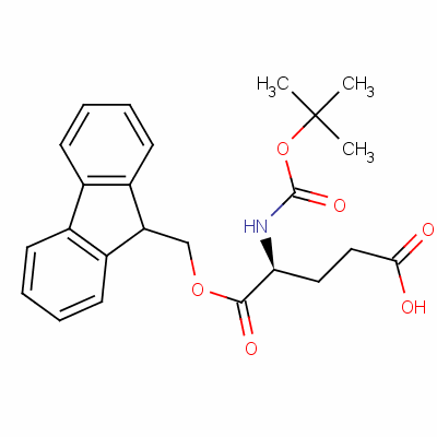 (4S)-5-(9H-芴-9-基甲氧基)-4-[(2-甲基丙烷-2-基)氧基羰基氨基]-5-氧代戊酸结构式_133906-29-3结构式
