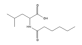 Leucine, n-(1-oxohexyl)- Structure,133906-92-0Structure