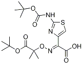 2-(((1-(叔丁氧基)-2-甲基-1-氧代丙烷-2-基)氧基)亚氨基)-2-(2-((叔丁氧基羰基)氨基)噻唑-4-基)乙酸结构式_134203-48-8结构式