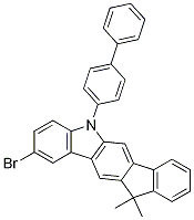 5-[1,1-联苯]-4-基-2-溴-5,11-二氢-11,11-二甲基-茚并[1,2-b]咔唑结构式_1343492-86-3结构式