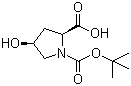N-Boc-顺式-4-羟基-D-脯氨酸结构式_135042-12-5结构式