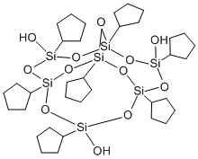 1,3,5,7,9,11,14-Heptacyclopentyltricyclo[7.3.3.15,11]heptasiloxane-endo-3,7,14-triol Structure,135225-24-0Structure