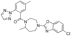 (4-(5-氯苯并[d]噁唑-2-基)-7-甲基-1,4-二氮杂环庚烷-1-基)(5-甲基-2-(2H-1,2,3-噻唑-2-基)苯基)甲酮结构式_1352834-55-9结构式