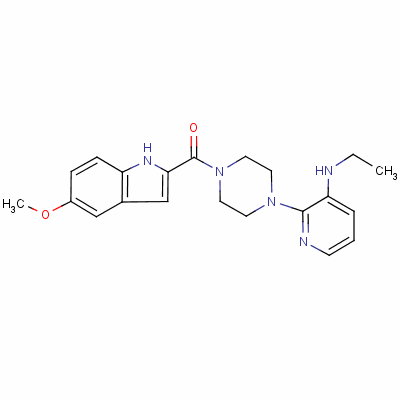 1-哌嗪基(5-甲氧基-1h-吲哚-2-基-甲酮结构式_136816-75-6结构式