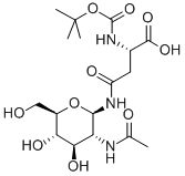 Nω-(2-Acetamido-2-deoxy-β-D-glucopyranosyl)-Nα-(tert-butoxycarbonyl)-L-asparagine Structure,137255-40-4Structure