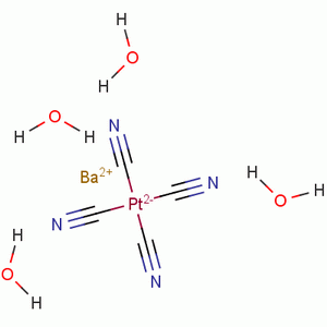 钡四氰铂酸盐(II) 四水合物结构式_13755-32-3结构式