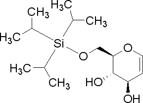 6-O-(三异丙基硅基)-D-葡萄烯糖结构式_137915-37-8结构式
