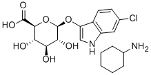 6-氯-3-吲哚基-β-D-葡糖醛酸糖苷环乙基铵盐结构式_138182-20-4结构式