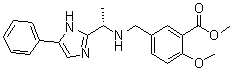 (S)-methyl 2-methoxy-5-((1-(4-phenyl-1h-imidazol-2-yl)ethylamino)methyl)benzoate Structure,1391712-57-4Structure