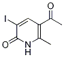 5-乙酰基-3-碘-6-甲基-1,2-二氢吡啶-2-酮结构式_1407532-80-2结构式