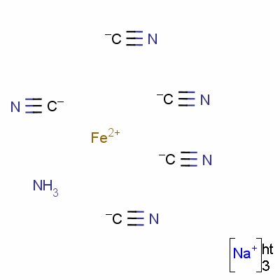五氰基氨铁钠盐结构式_14099-05-9结构式