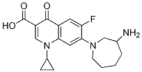 7-(3-氨基氮杂环庚烷-1-基)-1-环丙基-6-氟-4-氧代-1,4-二氢喹啉-3-羧酸结构式_141388-65-0结构式
