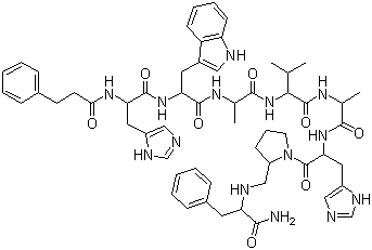 Deamino-Phe-His-Trp-Ala-Val-D-Ala-His-D-Pro-(@)-Phe-NH2 Structure,142061-53-8Structure