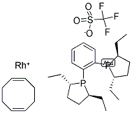 (+)-1,2-Bis((2S,5S)-2,5-diethylphospholano)benzene(cyclooctadiene)rhodium(I) trifluoromethanesulfona Structure,142184-30-3Structure