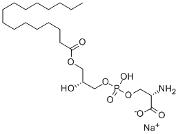 1-十六酰-sn-3-磷酸-L-丝氨酸钠盐结构式_143077-66-1结构式