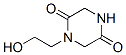 (9ci)-1-(2-羟基乙基)-2,5-哌嗪二酮结构式_143411-79-4结构式