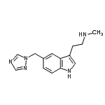 N-甲基-2-[5-(1H-1,2,4-三唑-1-甲基)-1H-吲哚-3-基]乙胺结构式_144034-84-4结构式