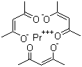 乙酰丙酮化镨n水合物结构式_14553-09-4结构式