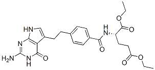 N-[4-[2-(2-Amino-4,7-dihydro-4-oxo-3H-pyrrolo[2,3-d]pyrimidin-5-yl)ethyl]benzoyl]-L-glutamic acid 1,5-diethyl ester Structure,146943-43-3Structure