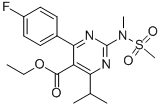 5-Pyrimidinecarboxylic acid, 4-(4-fluorophenyl)-6-(1-methylethyl)-2-[methyl(methylsulfonyl)amino]-, ethyl ester Structure,147118-30-7Structure