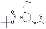 1-Pyrrolidinecarboxylic acid, 4-(acetylthio)-2-(hydroxymethyl)-, 1,1-dimethylethyl ester, (2S,4S)- Structure,148017-42-9Structure
