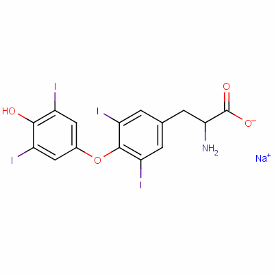 Dl-thyroxine sodium salt Structure,1491-91-4Structure