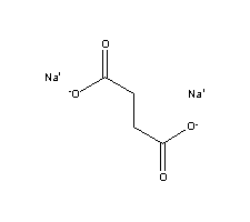 琥珀酸二钠;琥珀酸钠结构式_150-90-3结构式