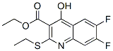 Ethyl 6,7-difluoro-2-ethylmercapto-4-hydroxyquinoline-3-carboxylate Structure,154330-67-3Structure