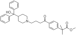 Methyl-4-4(4-hydroxy diphenyl-methyl)-piperidine-1-oxobutyl-2-2-dimethyl phenyl acetic acid Structure,154477-55-1Structure