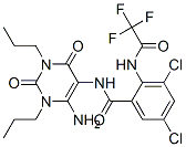 (9ci)-n-(6-氨基-1,2,3,4-四氢-2,4-二氧代-1,3-二丙基-5-嘧啶)-3,5-二氯-2-[(三氟乙酰基)氨基]-苯甲酰胺结构式_154623-75-3结构式