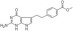 4-[2-(2-氨基-4,7-二氢-4-氧-1H-吡咯[2,3-d]嘧啶-5-基)乙基]苯甲酸甲酯结构式_155405-80-4结构式