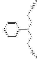 N,N-二氰乙基苯胺结构式_1555-66-4结构式