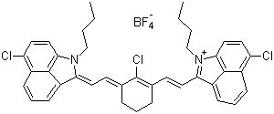 四氟硼酸1-丁基-2-[2-[3-[(1-丁基-6-氯苯[cd]吲哚-2(1H)-亚基)亚乙基]-2-氯-1-环己烯-1-基]乙烯基]-6-氯苯[结构式_155613-98-2结构式