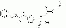 (E,Z)-2-(2-Benzyloxycarbonylamino-4-thiazol)-4-(3-methyl-2-butenyloxycarbonyl)-2-butenoic acid Structure,155657-19-5Structure